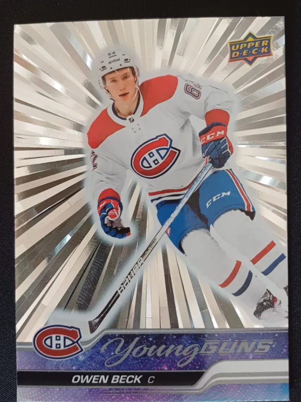 2023/2024 Upper Deck Series 1 Young Guns Outburst 214 Owen Beck Inzert | Paralel