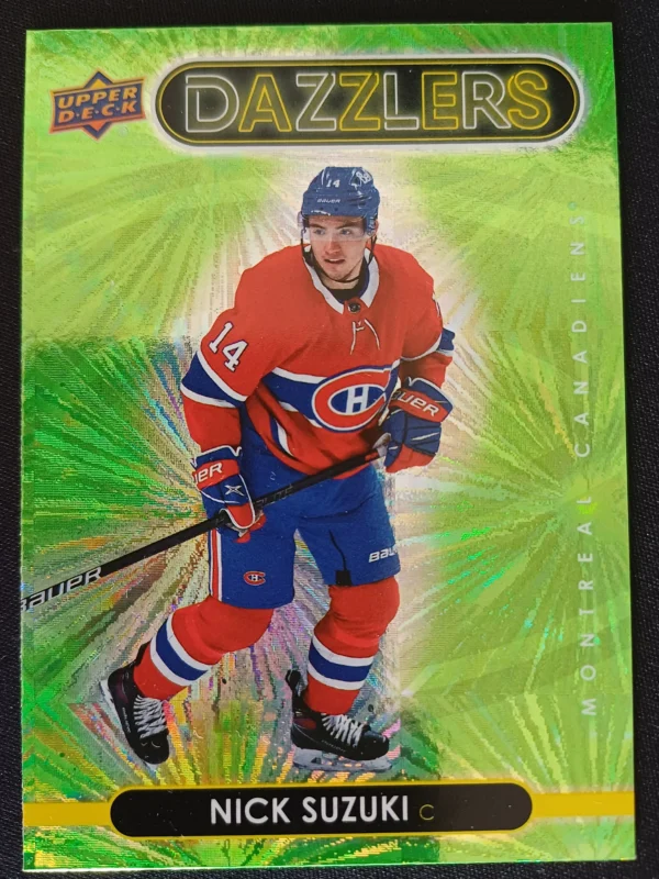 2021/2022 Upper Deck Series 1 Dazzlers Green DZ-26 Nick Suzuki Inzert | Paralel