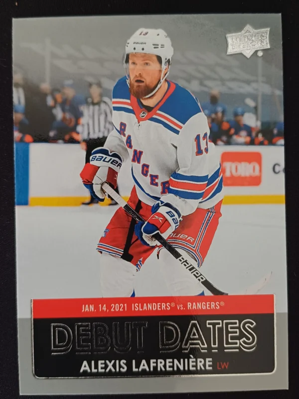2021/2022 Upper Deck Series 1 Debut Dates DD-1 Alexis Lafreniere Inzert