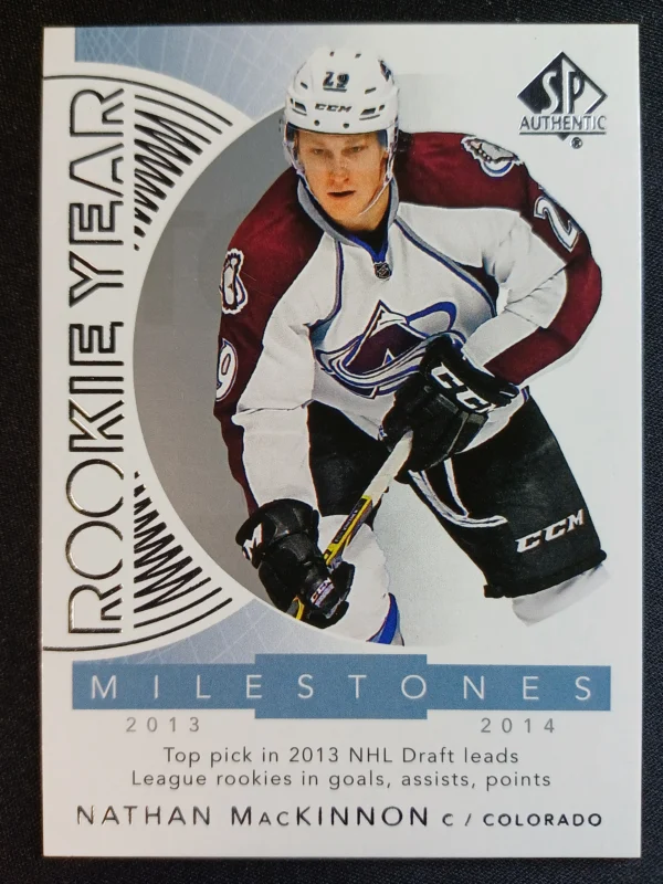 2017/2018 Upper Deck SP Authentic Rookie Year Milestones RYM-NM Nathan MacKinnon Inzert