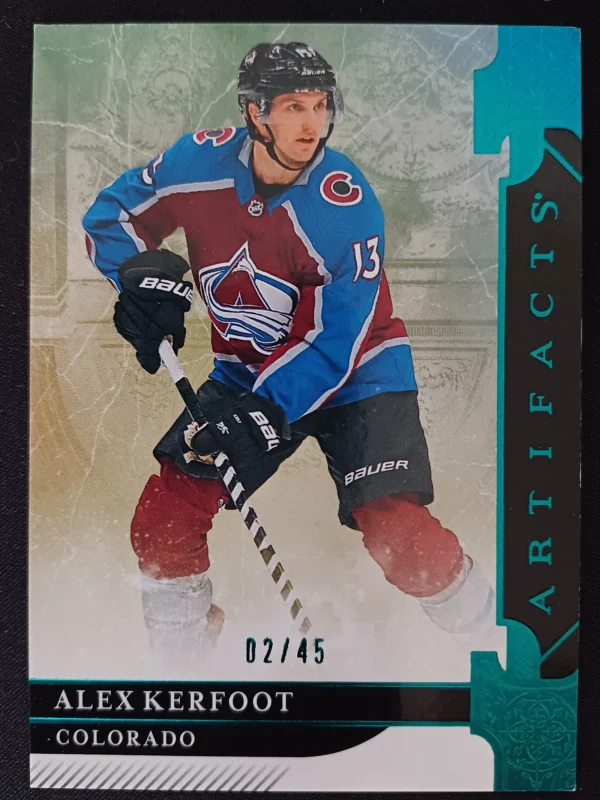 2019/2020 Upper Deck Artifacts Aqua 16 Alex Kerfoot Paralel 02/45