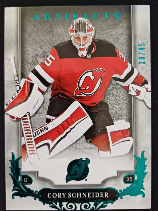 2018/2019 Upper Deck Artifacts Aqua 62 Cory Schneider Paralel 38/45