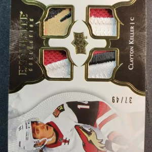 2017/2018 Upper Deck Exquisite Collection Rookie Quad Materials RQ-CK Clayton Keller Patch 37/49