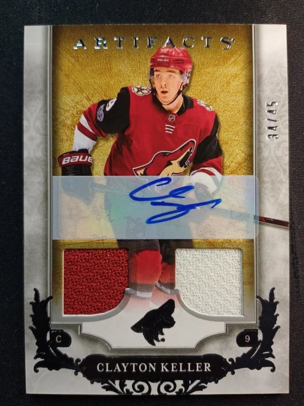 2018/2019 Upper Deck Artifacts AUTO Jersey 113 Clayton Keller AUTO Jersey 34/45