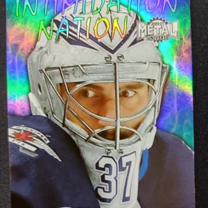 2020/2021 Upper Deck Skybox Metal Universe Intimidation Nation IN-27 Connor Hellebuyck Inzert