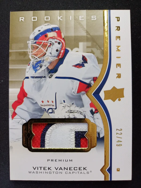 2020/2021 Upper Deck Premier Rookie AUTO Patch 63 Vitek Vanecek Patch 22/49