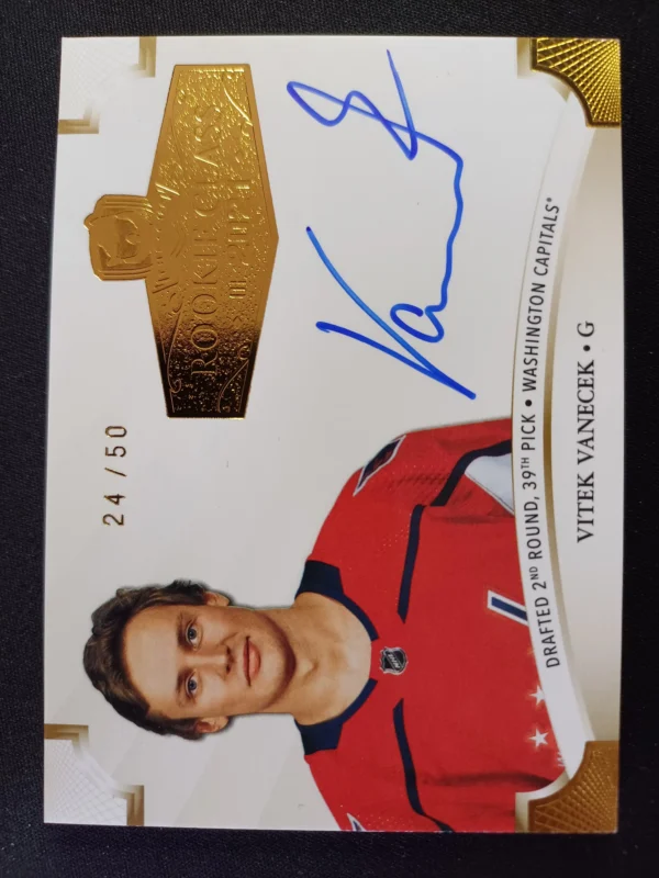 2020/2021 Upper Deck The Cup Rookie Class of 2021 2021-VV Vitek Vanecek AUTO 24/50