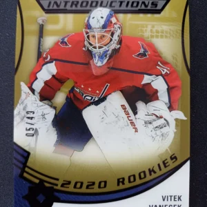 2020/2021 Upper Deck Ultimate Collection Ultimate Introductions Gold UI-19 Vitek Vanecek Inzert | Paralel 05/49