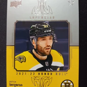 2021/2022 Upper Deck Series 1 Honor Roll HR-14 Patrice Bergeron Inzert