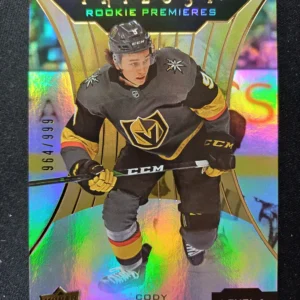 2019/2020 Upper Deck Trilogy Level 1 Rookie Premieres 77 Cody Glass Inzert 964/999