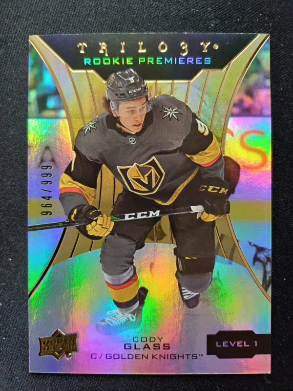 2019/2020 Upper Deck Trilogy Level 1 Rookie Premieres 77 Cody Glass Inzert 964/999