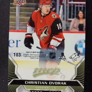 2020/2021 Upper Deck MVP Puzzle Back - Price 103 Christian Dvorak Inzert
