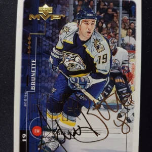 1998/1999 Upper Deck MVP Gold Script 113 Andrew Brunette Paralel 095/100