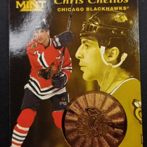 1996/1997 Pinnacle Mint Collection Bronze 22 Chris Chelios Paralel