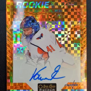 2020/2021 Upper Deck OPC Platinum Orange Checkers AUTO RVV Vitek Vanecek AUTO 10/15