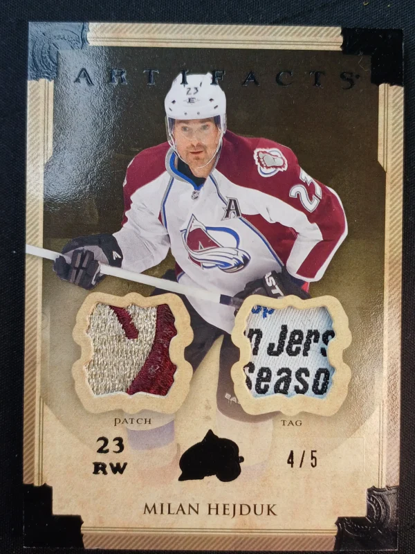 2013/2014 Upper Deck Artifacts Black Patch 69 Milan Hejduk Patch 4/5