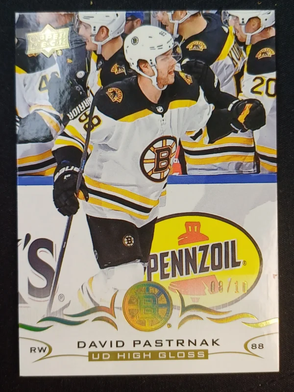 2018/2019 Upper Deck Series 2 Base High Gloss 266 David Pastrnak Paralel 08/10