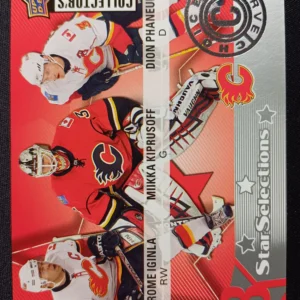 2009/2010 Upper Deck Collectors Choice Three Star Selection Choice Reserve 205 Jarome Iginla | Miika Kiprusoff | Dion Phaneuf Paralel
