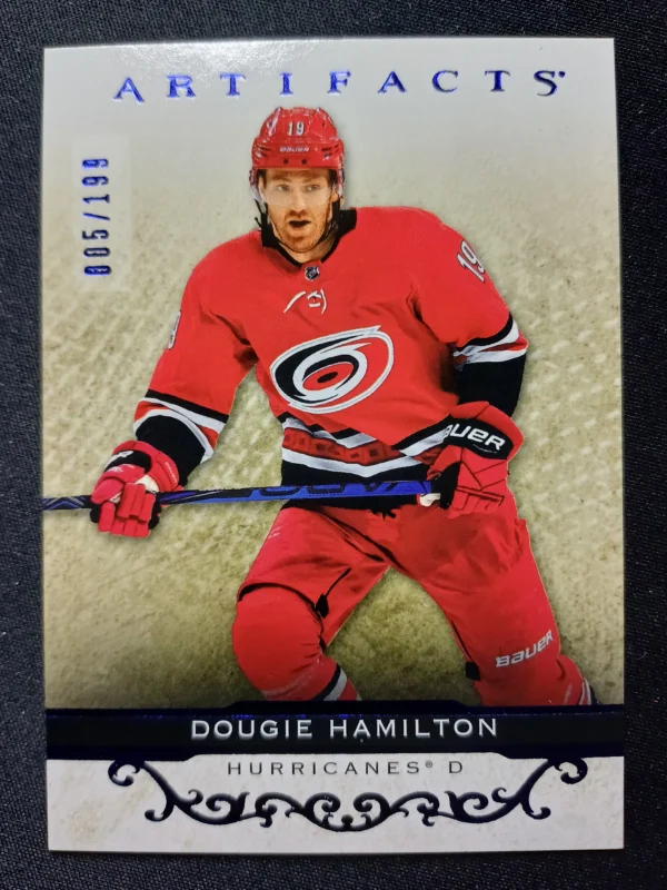 2021/2022 Upper Deck Artifacts Royal Blue 21 Dougie Hamilton Paralel 005/199
