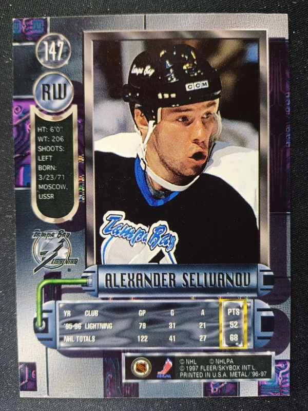 1996/1997 Fleer Metal Universe Base 147 Alexander Selivanov - Image 2
