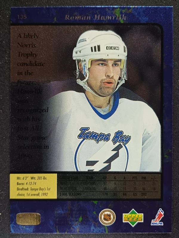 1995/1996 Upper Deck SP Base 135 Roman Hamrlik - Image 2