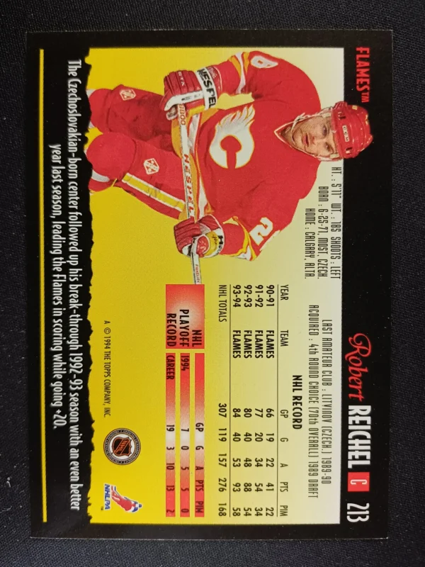 1994/1995 Topps Premier Base 213 Robert Reichel - Image 2