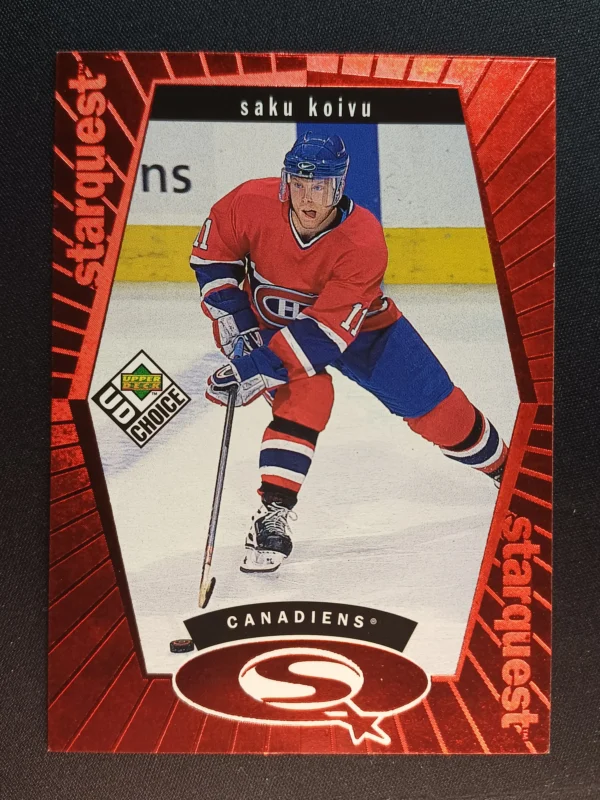 1998/1999 Upper Deck UD Choice Starquest Red SQ8 Saku Koivu Inzert