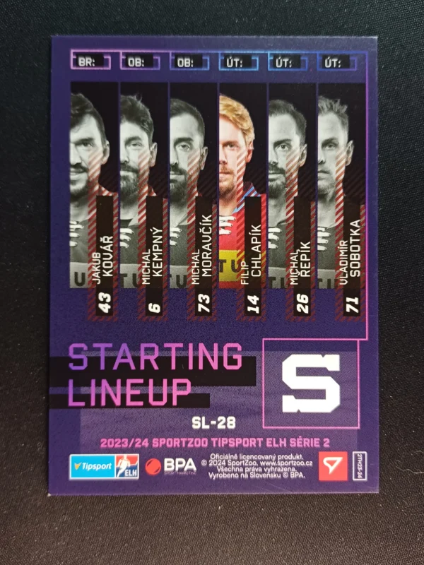 2023/2024 Sportzoo Serie 2 Starting Lineup SL-28 Filip Chlapik Inzert - Image 2