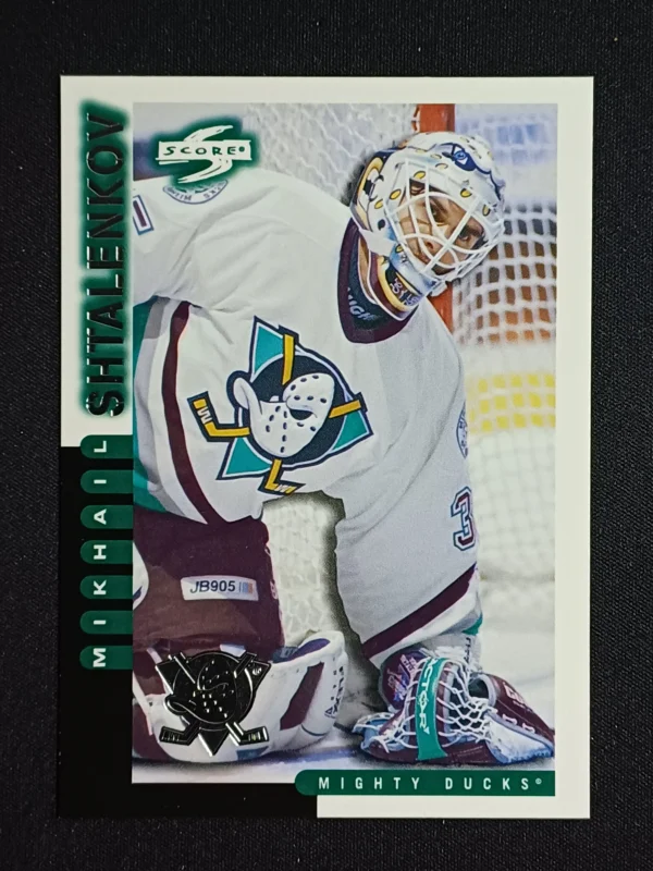 1997/1998 Pinnacle Score team set Anaheim Mighty Ducks Base 16 of 20 Mikhail Shtalenkov