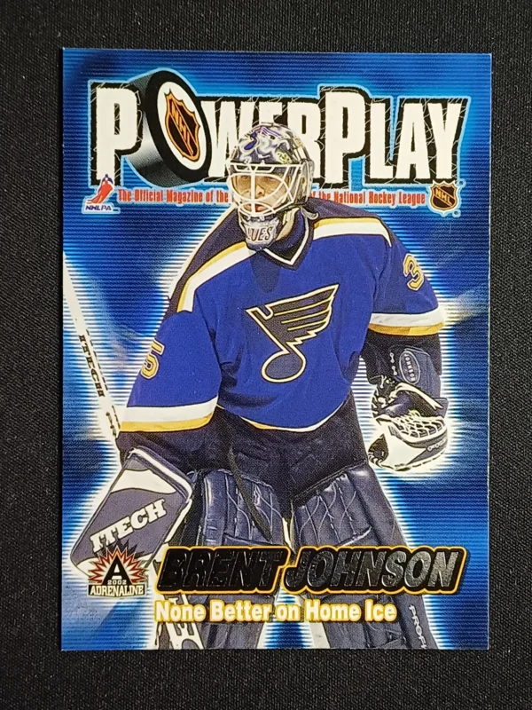2001/2002 Pacific Adrenaline Power Play 30 Brent Johson Inzert