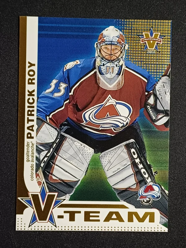 2001/2002 Pacific Vanguard V-Team 2 Patrick Roy Inzert