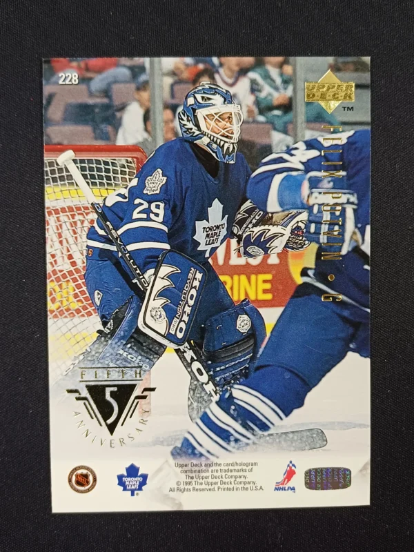 1995/1996 Upper Deck Series 1 Base 228 Felix Potvin - Image 2