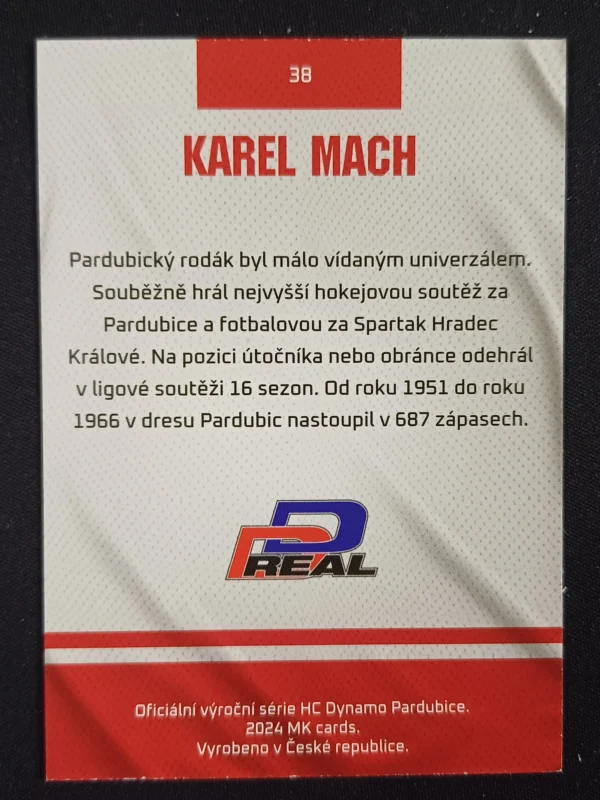 2024 Moje Kartičky Dynamo 100 Pod Stropem 38 Karel Mach - Image 2