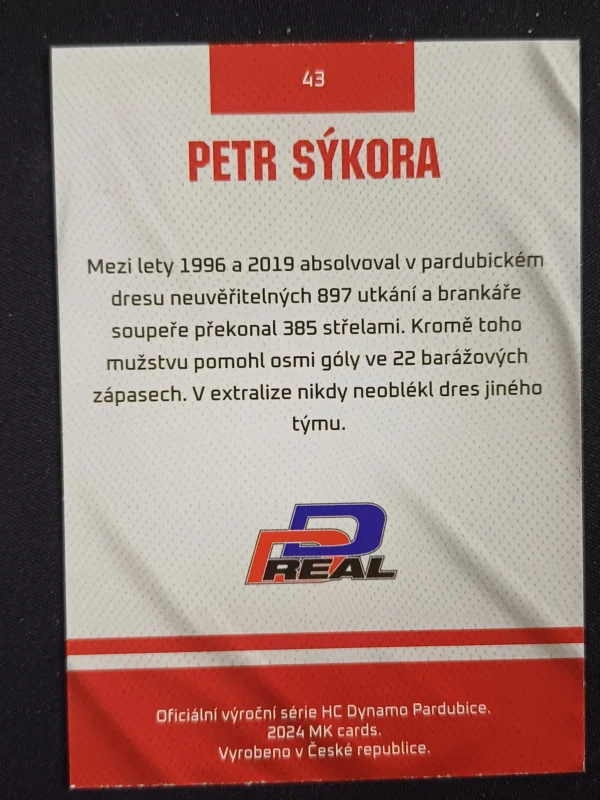 2024 Moje Kartičky Dynamo 100 Pod Stropem 43 Petr Sýkora - Image 2