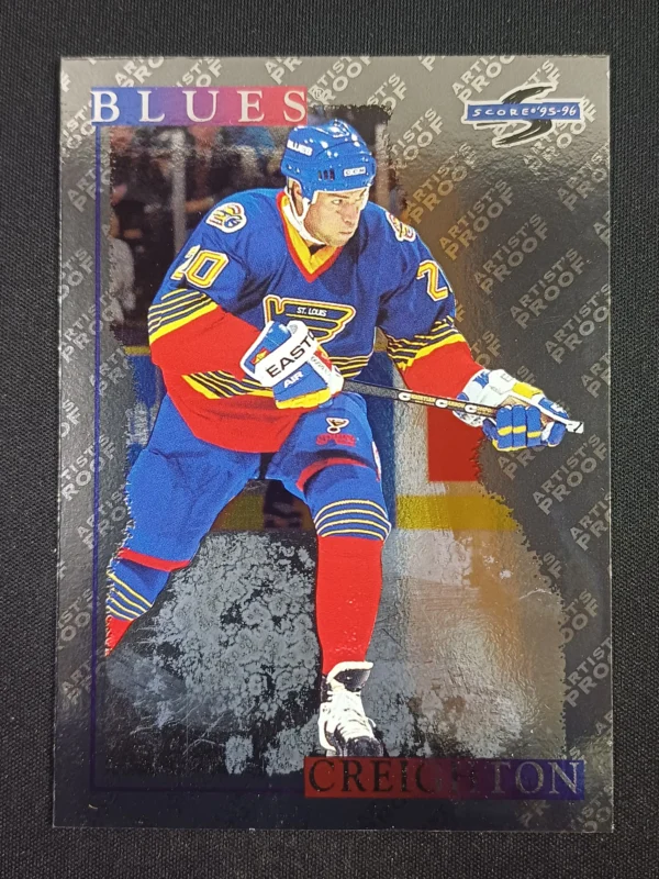 1995/1996 Pinnacle Score Black Ice Artist Proof 283 Adam Creighton Paralel