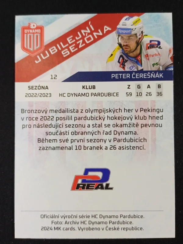 2024 Moje Kartičky Dynamo 100 Jubilejní Sezóna 12 Peter Čerešňák - Image 2
