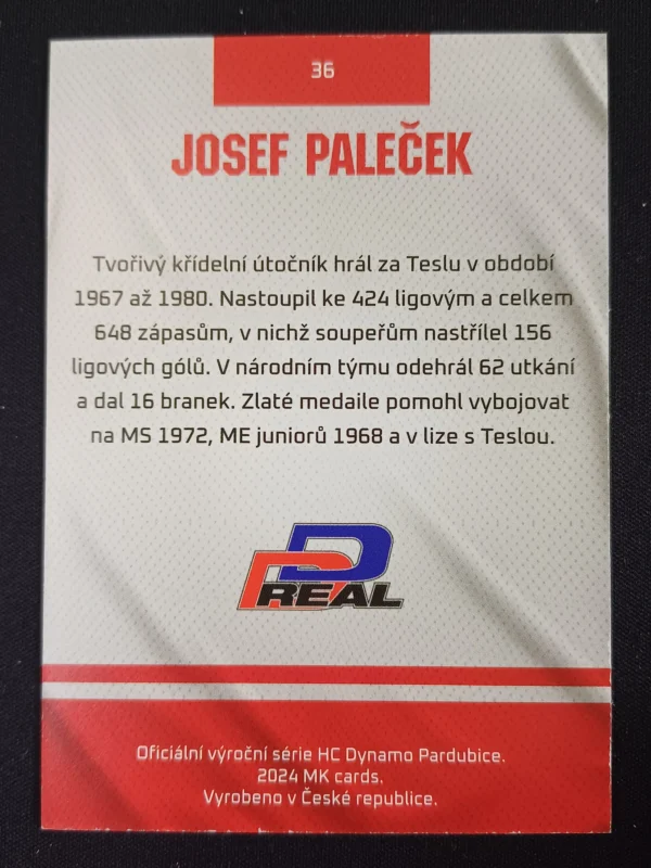 2024 Moje Kartičky Dynamo 100 Pod Stropem 36 Josef Paleček - Image 2