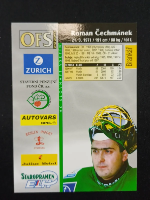 1998/1999 OFS Serie 1 Base 99 Roman Čechmánek - Image 2