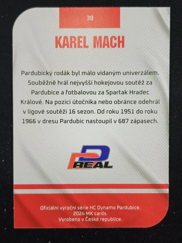 2024 Moje Kartičky Dynamo 100 Pod Stropem Die Cuts 38 Karel Mach Paralel /39 - Image 2