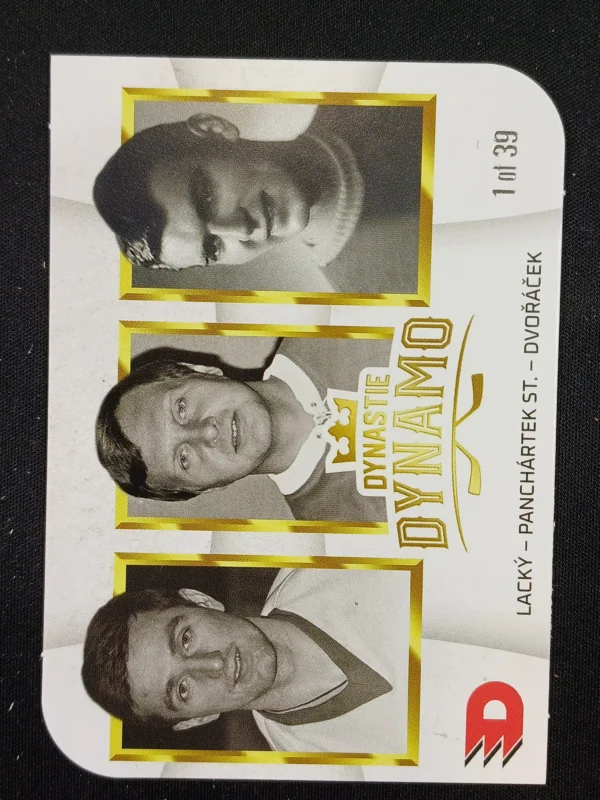 2024 Moje Kartičky Dynamo 100 DD Trios Die Cuts 52 Lacký | Panchártek st. | Dvořáček Paralel /39