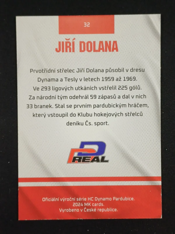 2024 Moje Kartičky Dynamo 100 Pod Stropem 32 Jiří Dolana - Image 2