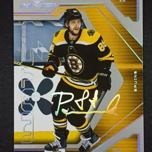 2021/2022 Upper Deck MVP 20th Anniversary Super Script 10 David Pastrnak Paralel 21/25