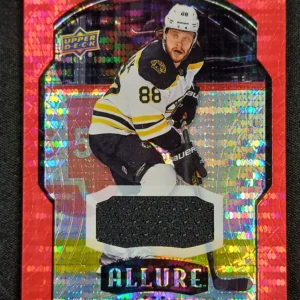 2020/2021 Upper Deck Allure Red Rainbow Jersey 7 David Pastrnak Jersey