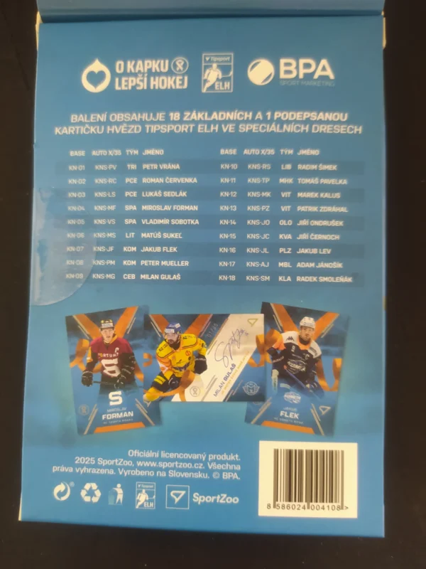 Sběratelské kartičky hvězd Tipsport ELH 2025 set box - Image 2