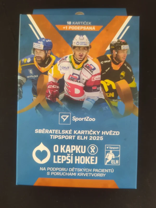 Sběratelské kartičky hvězd Tipsport ELH 2025 set box