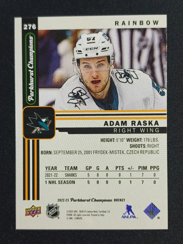 2022/2023 Upper Deck Parkhurst Champions Color Variant 311 Lukas Dostal Paralel - Image 2