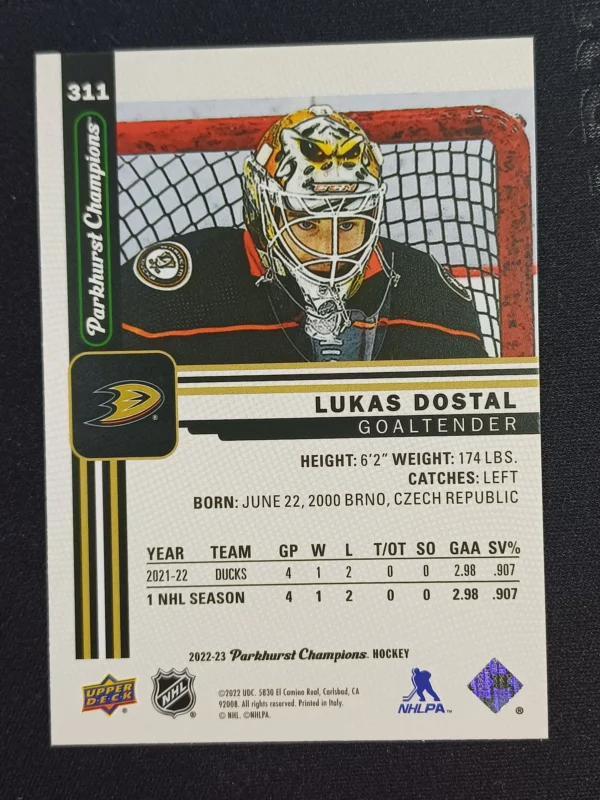 2022/2023 Upper Deck Parkhurst Champions Speckled 33 Ondrej Kase Paralel - Image 2