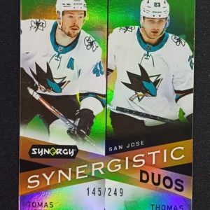 2022/2023 Upper Deck Synergy Synergistic Duos Green SD-10 Tomas Hertl Inzert 145/249