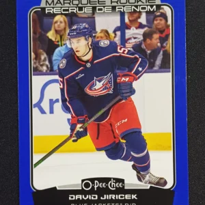 2022/2023 Upper Deck O-Pee-Chee Marquee Rookie Blue Border 594 David Jiricek Paralel