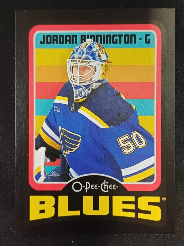 2024/2025 Upper Deck O-Pee-Chee Retro Black Border 66 Jordan Binnington Paralel 083/100